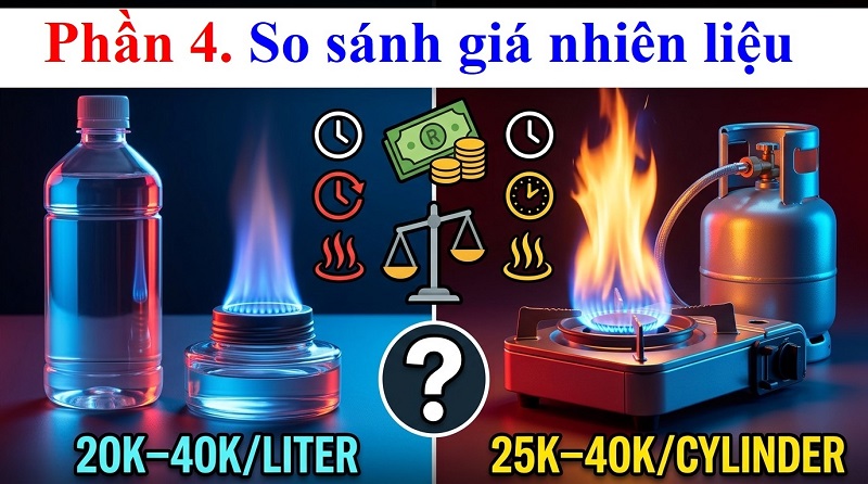 Cồn Nước Và Gas Mini Loại Nào Tiết Kiệm Hơn? So Sánh Chi Tiết Chi Phí Và Hiệu Quả Sử Dụng